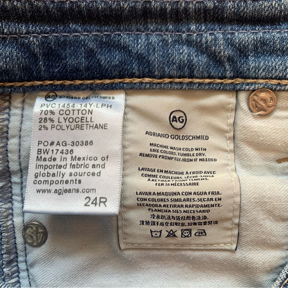 AG Adriano Goldschmied The Beau Cropped Jeans | Size 24 | Mid Blue - Picture 7 of 12